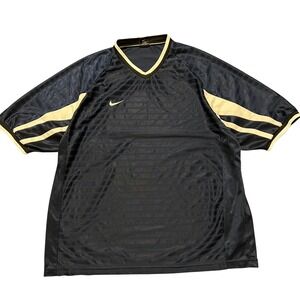 Vintage Nike Team‎ Soccer Training Jersey T-Shirt Navy Blue Men's XXL Y2K 90s